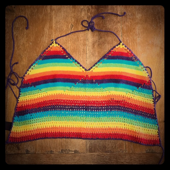 Ralph Lauren Tops - Ralph by Ralph Lauren Crochet Rainbow Top